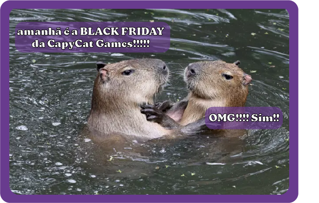 CapyCatGames's tweet photo. 🎉A CAPYFRIDAY É AMANHÃ! 🎉
Amanhã começa a nossa caça aos cupons da CapyFriday! 🕵️‍♀️ Preparem-se para encontrar cupons de desconto escondidos nas nossas redes sociais e comunidades. Quanto mais difíceis os enigmas, maior será o desconto! ✨

📌 Como vai funcionar?

🕘 A partir das 9h vamos liberar enigmas no Instagram, X (Twitter), Discord e WhatsApp.
👀 Fiquem de olho nos stories dos nossos Capydiretores: @silandcrafts, @mestrepedrok e @ctrlaltdella.

💬 Preparem as mentes afiadas pra vencer essa caça! 🧩