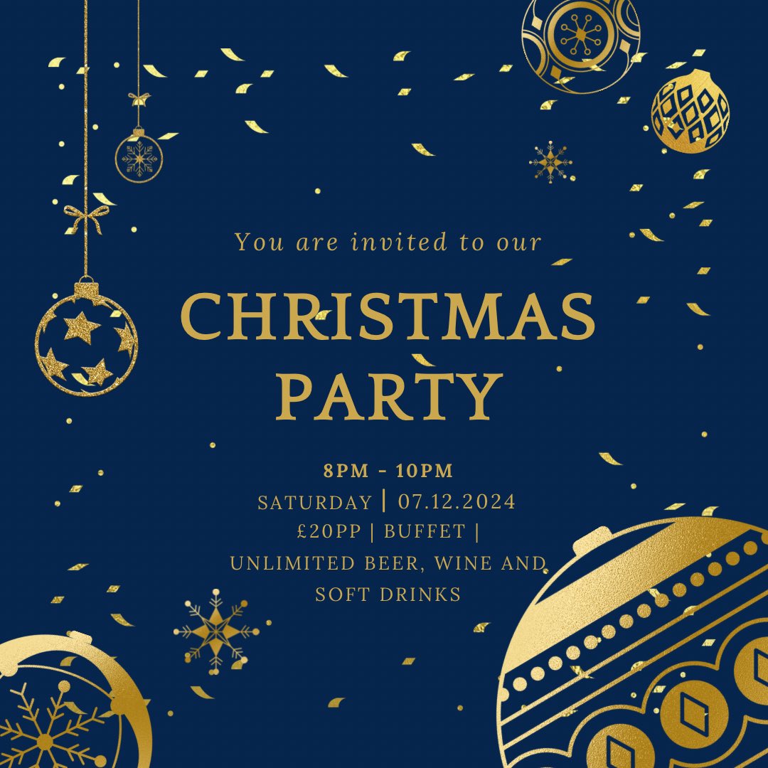 HadCC_Suffolk's tweet photo. Not long now until our Christmas party! Everyone is welcome, including U18s
Probably the best value night in Hadleigh, with unlimited beer, wine, soft drinks AND a buffet! 
Don’t forget to bring cash for the tombola! 🍺🍷🎟️ #christmasparty #hadleighsuffolk #everyonewelcome https://t.co/TFkwtjOaHP