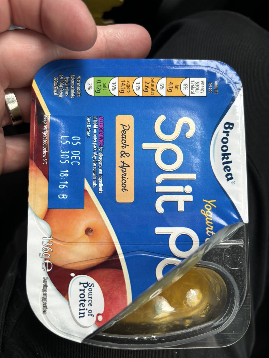 jakeaird's tweet photo. @AldiUK should the fruit compote in these yoghurts be mouldy at all, even though in date or not? Asking for a friend. https://t.co/6qfts7zJ4V