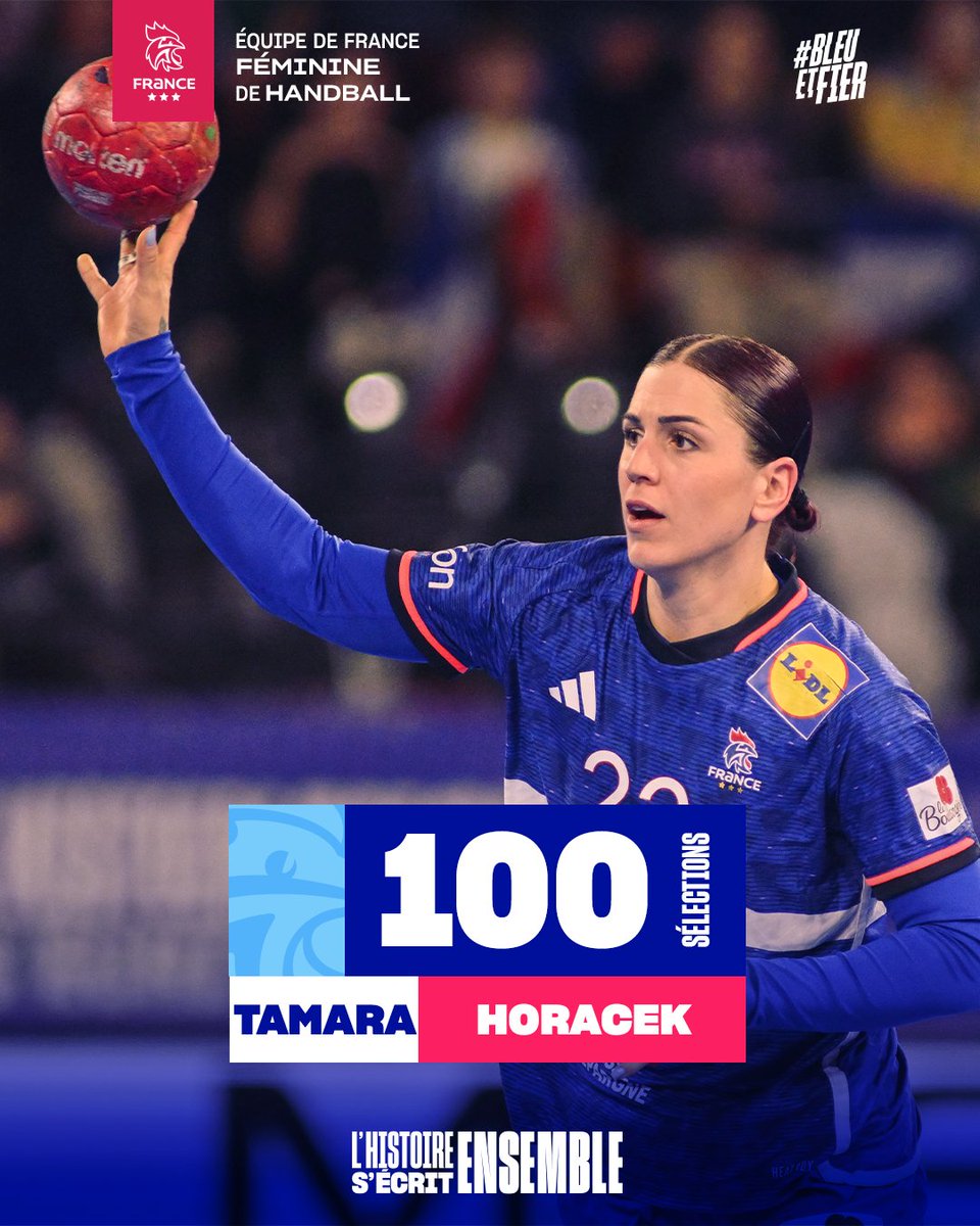 FRAHandball's tweet photo. C'est sa soirée ! 100e sélection et 200e but ce soir pour notre numéro 22 🔥
Félicitations Tam' ! 👏
#BleuetFier https://t.co/MRKW6SwLb8
