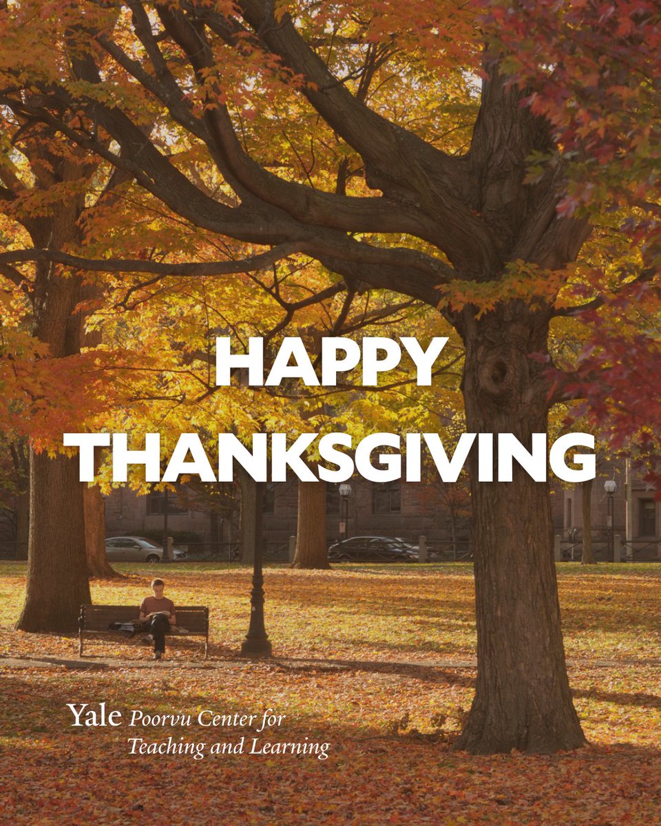 Grateful for a decade of learning, teaching, and growing together. 🦃🍂 Happy Thanksgiving from all of us at the Yale Poorvu Center!

#Thanksgiving2024 #GratitudeInLearning #PoorvuProud