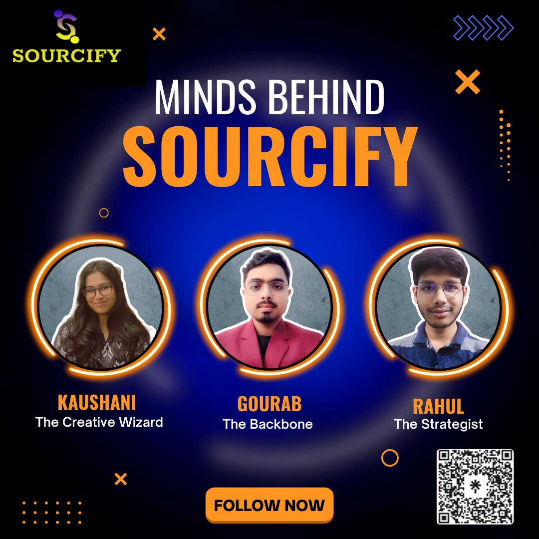 SourcifyIN's tweet photo. ✨Three perspectives, one unified vision ✨

Introducing the founders of @SourcifyIN who are revolutionizing the way developers connect, collaborate and grow together.

Founder highlights:
👉 @dgourab574, Founder 
👉 @Kaushani2003, Co-founder 
👉 @rahulkhandait_, Co-founder https://t.co/zuvFC2j8B9