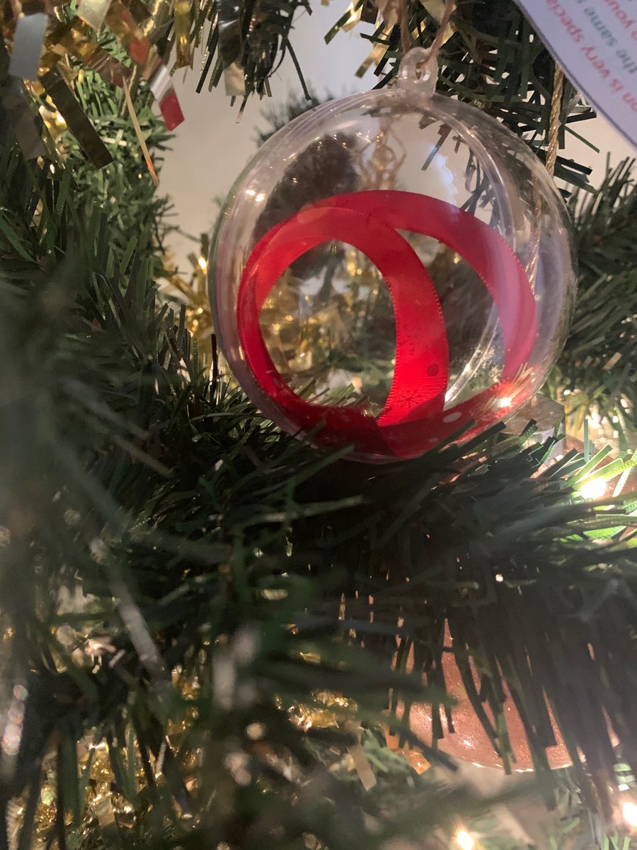GemmaParry4's tweet photo. We also got to put this very special bauble @SingletonNICU very kindly made for us last year, with a ribbon inside which was the same length as our little babe. So lovely to see it on the Christmas tree at last 🥰 https://t.co/xGB4dvTfTc