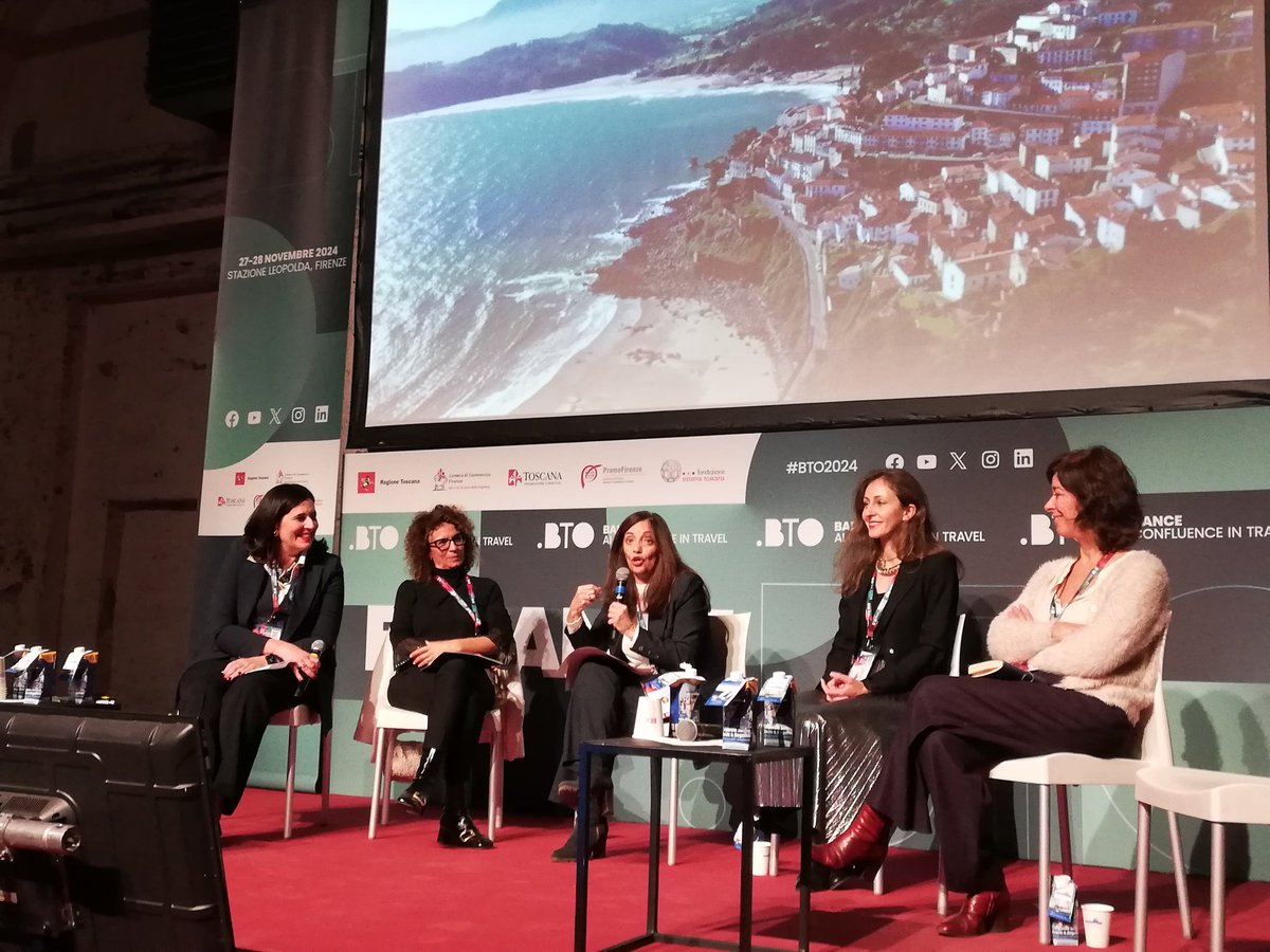 ComViaggiatori's tweet photo. Felicità, Coraggio e Innovazione sono stati i temi dei talk di BTO Women, il nuovo format di @BTO_travel ideato e coordinato da Clara Svanera per celebrare il potere, la creatività e le storie delle donne che stanno trasformando il panorama turistico globale. #bto2024 https://t.co/3iJKUTst1e