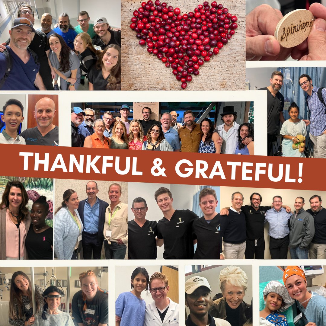 This #ThanksgivingDay, our hearts are overflowing with #gratitude for our amazing <a href="/spinehope/">SpineHope</a> family. To the the dedicated volunteers and their families who give so much, committed board, generous donors, and our steadfast supporters—you are the heart of our mission.