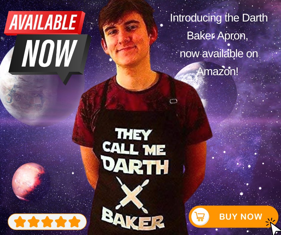 🌌 "They call me Darth Baker" 🍳 This apron will bring force to your cooking game. 20% off this Black Friday! 🛒 Don’t miss out. 
[🔗 Link to buy] amazon.com/dp/B076H9W76N

#FunnyAprons #StarWarsFans #giftideas #gifts #BlackFridayDeals