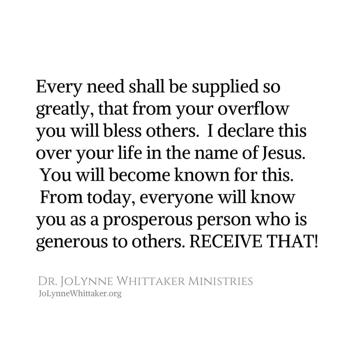 DrJoLynneW's tweet image. I release abundant provision over your life - you will enter into the overflow and God will ever keep you there!

May you and your family increase more and more, and may Jesus use you to glorify His name in powerful ways.  Receive and rejoice in the mighty name of JESUS!