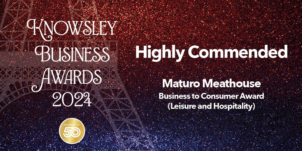 Highly Commended in the Business to Consumer Award category of tonight’s #KnowsleyBusinessAwards is Acorn Farm in Kirkby and Maturo Meathouse, Prescot.