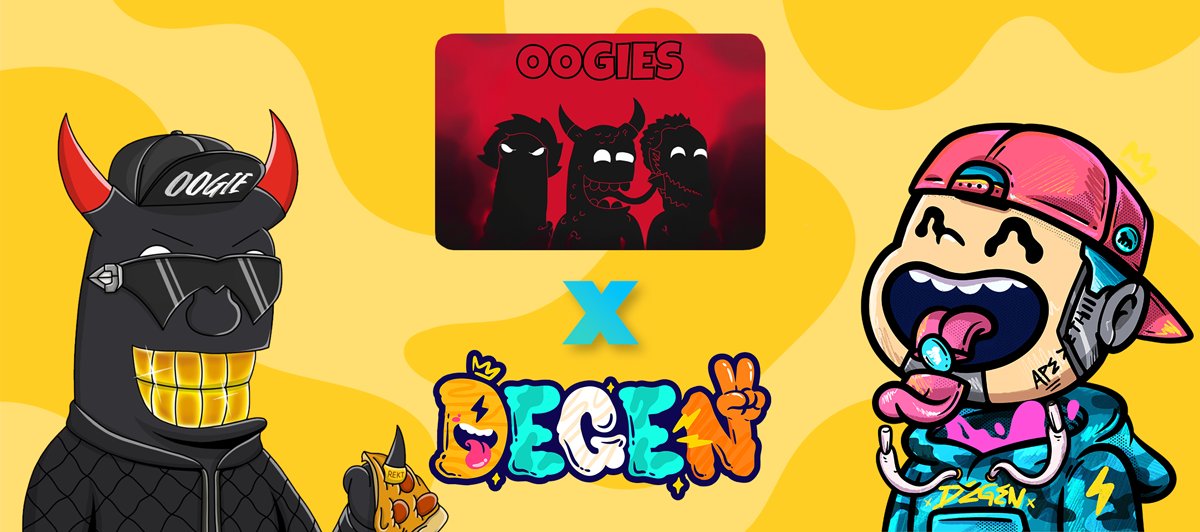 Degenft_io's tweet image. ⚠️MINT COLLAB ALERT -  DEGEN x OOGIES
10 FCFS SPOTS!         

👇HOW TO ENTER:    
- Follow @Degenft_io &amp;amp; @OOGIES_ 
- RT &amp;amp; Like this post   
- Post your wallet address