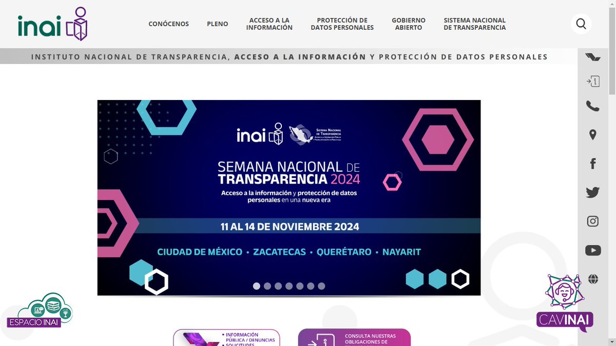 EnSuspensoMx's tweet photo. El Instituto Nacional de Transparencia, Acceso a la Información y Protección de Datos Personales (INAI). https://t.co/gVViytKiuq
