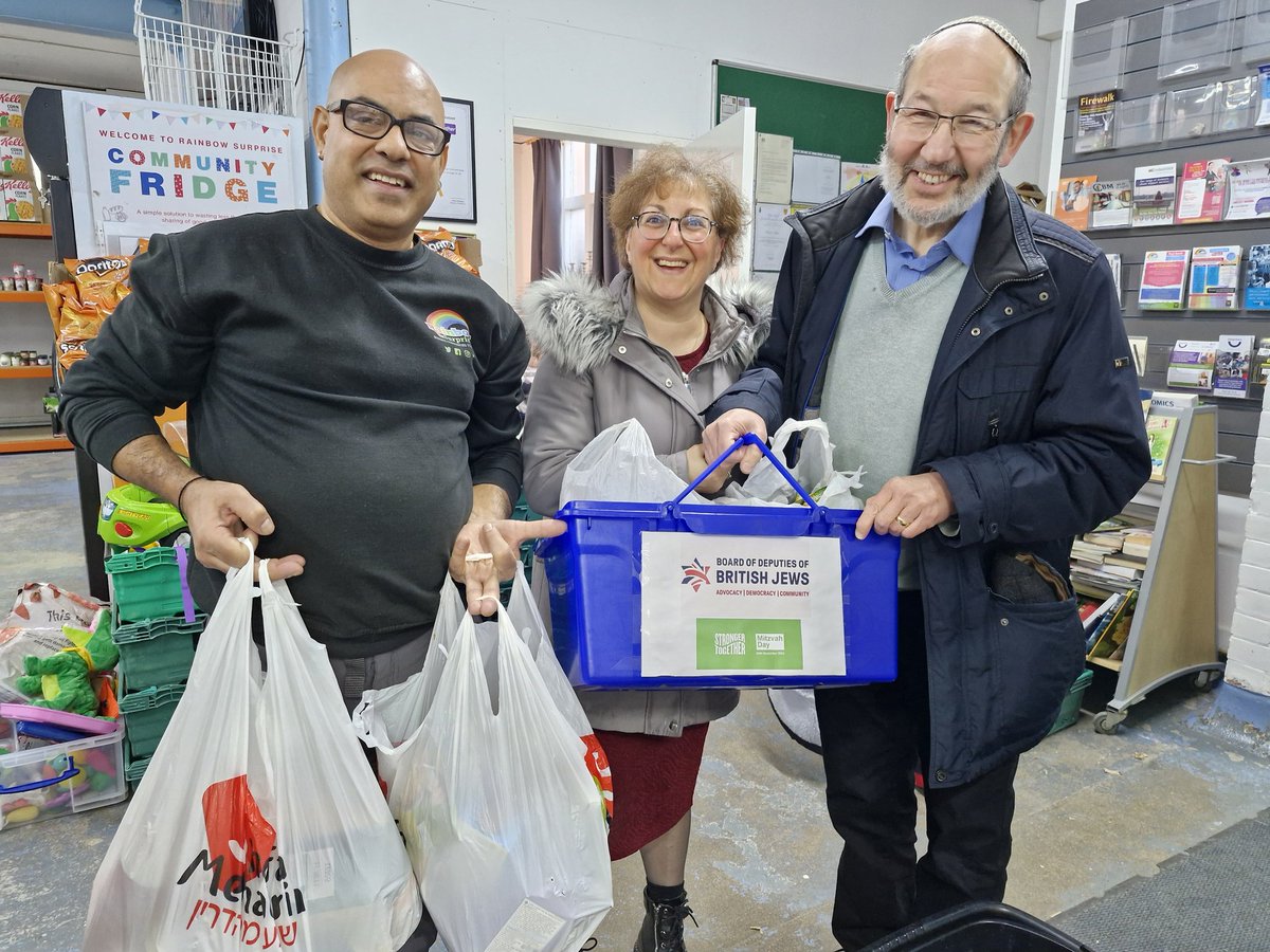 Sara Radivan (@sararad67) on Twitter photo At the <a href="/BoardofDeputies/">Board of Deputies of British Jews</a> plenary meeting on <a href="/MitzvahDay/">Mitzvah Day</a> we collected a huge amount of dried foods. Kosher foods were donated to L'Chaim foodbank; other foods were donated to <a href="/SurpriseRainbow/">Rainbow Surprise</a>. I was accompanied by VP <a href="/JeremyMichBoD/">Jeremy Michelson</a> to deliver the food items. #md2024 #mitzvahday At the <a href="/BoardofDeputies/">Board of Deputies of British Jews</a> plenary meeting on <a href="/MitzvahDay/">Mitzvah Day</a> we collected a huge amount of dried foods. Kosher foods were donated to L'Chaim foodbank; other foods were donated to <a href="/SurpriseRainbow/">Rainbow Surprise</a>. I was accompanied by VP <a href="/JeremyMichBoD/">Jeremy Michelson</a> to deliver the food items. #md2024 #mitzvahday