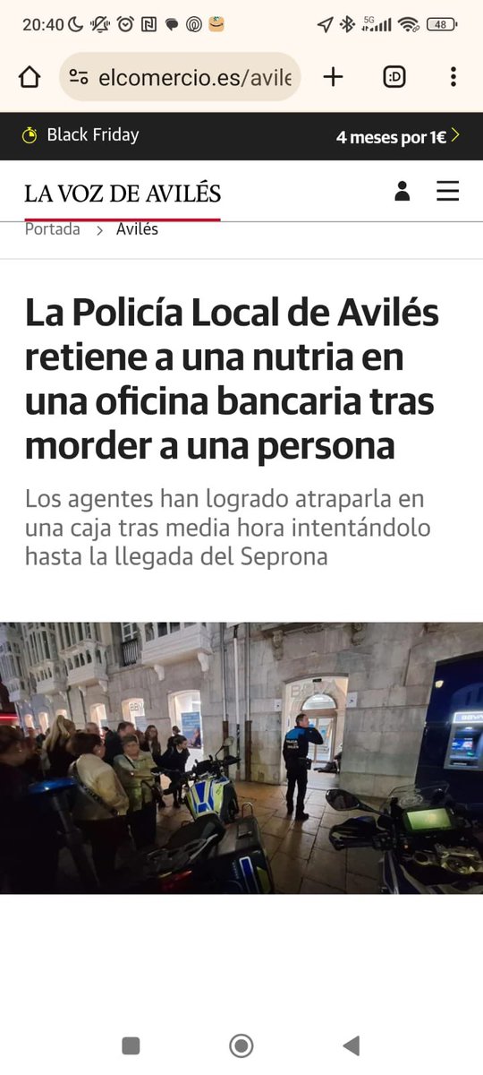 olayaslgms_'s tweet image. Esta mañana había una nutria en la renfe de avilés y la siguiente noticia que tengo es esta