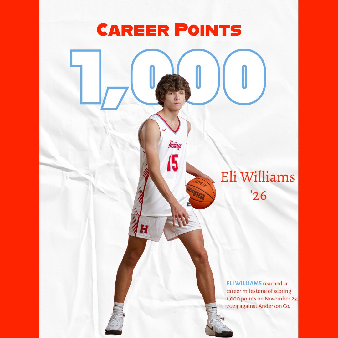 Congrats to junior, Eli Williams for scoring his 1,000th point! <a href="/Eliwilliams1530/">Eli Williams</a>