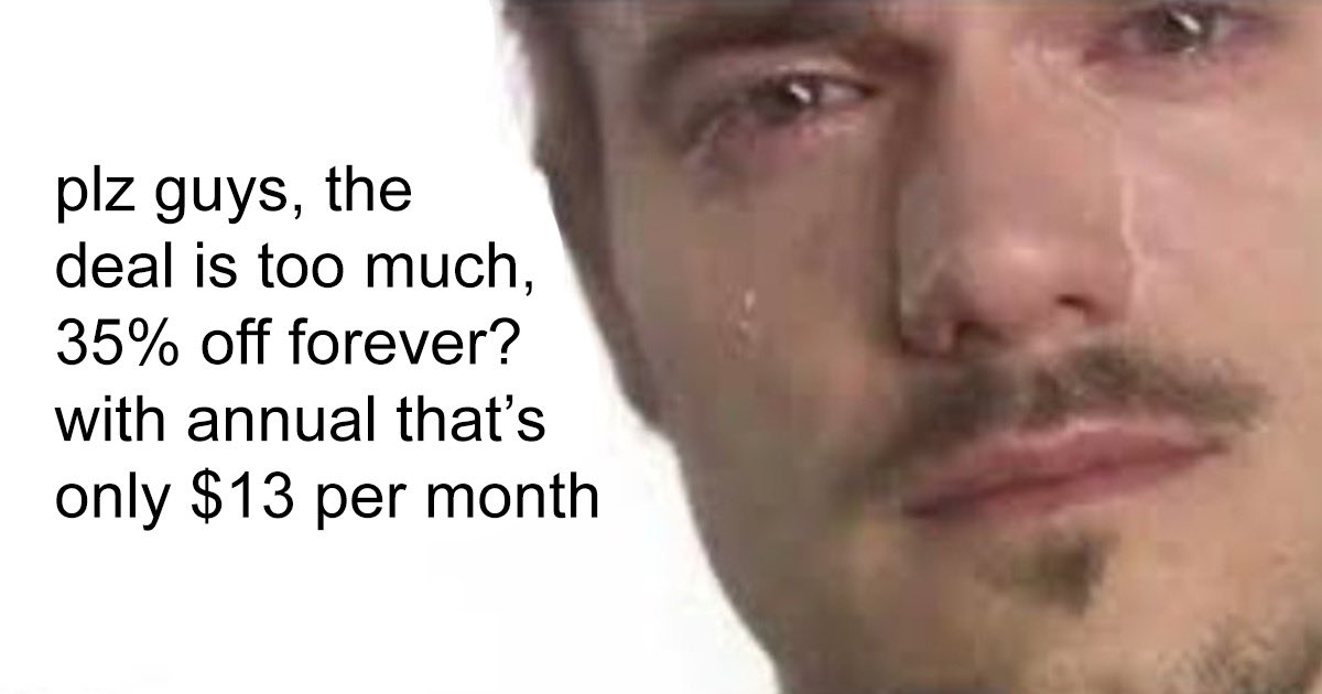 BLACK FRIDAY IS HERE 🚨

35% off. Any plan. Forever.

You WILL NOT find another SEO tool giving this value in 2024.

Our accountant is pleading in the team Slack “don’t do forever discounts”…

But screw it.

Use Code “BLACKFRIDAY”

 Live pic of our accountant👇