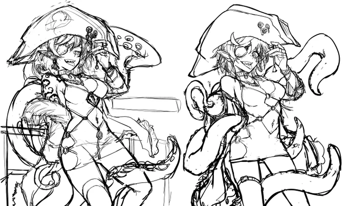 👈 5月に放置してた絵(before
👉バランス調整(after 