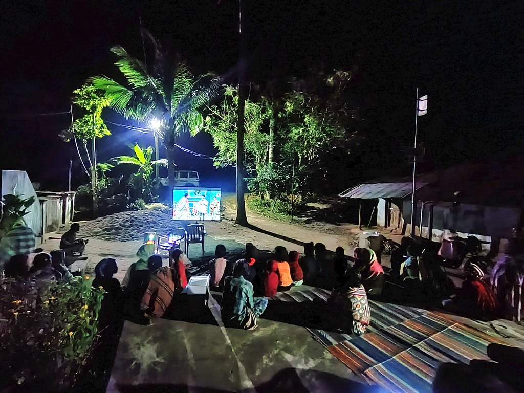 ganjam_nvbdcp's tweet photo. DAMaN camp activities at Sunaribada village under CHC Patrapur. Mass malaria surveillance along with awareness programs through Audio video shows was conducted among the villagers. #MalariaElimination https://t.co/TTDrKeqdnD