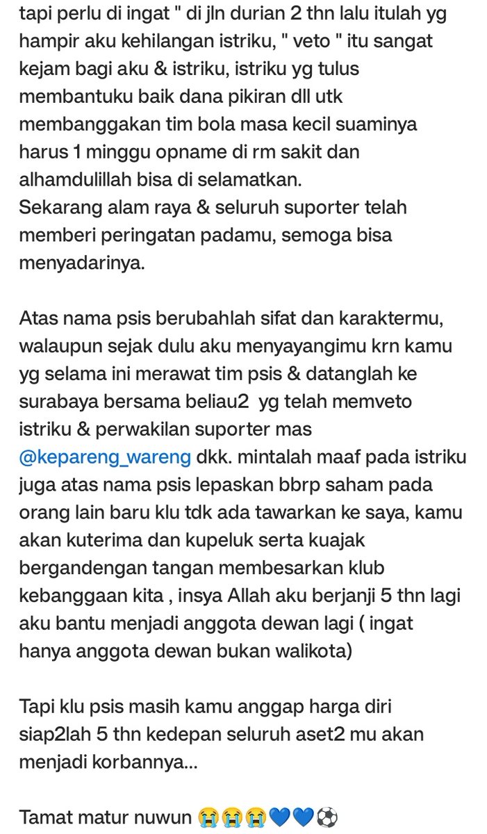 ForzaPSIS's tweet photo. Jangan Lupa Gobyos Pagi ✊

#txtfromPakAnto https://t.co/jmpicTgHI3