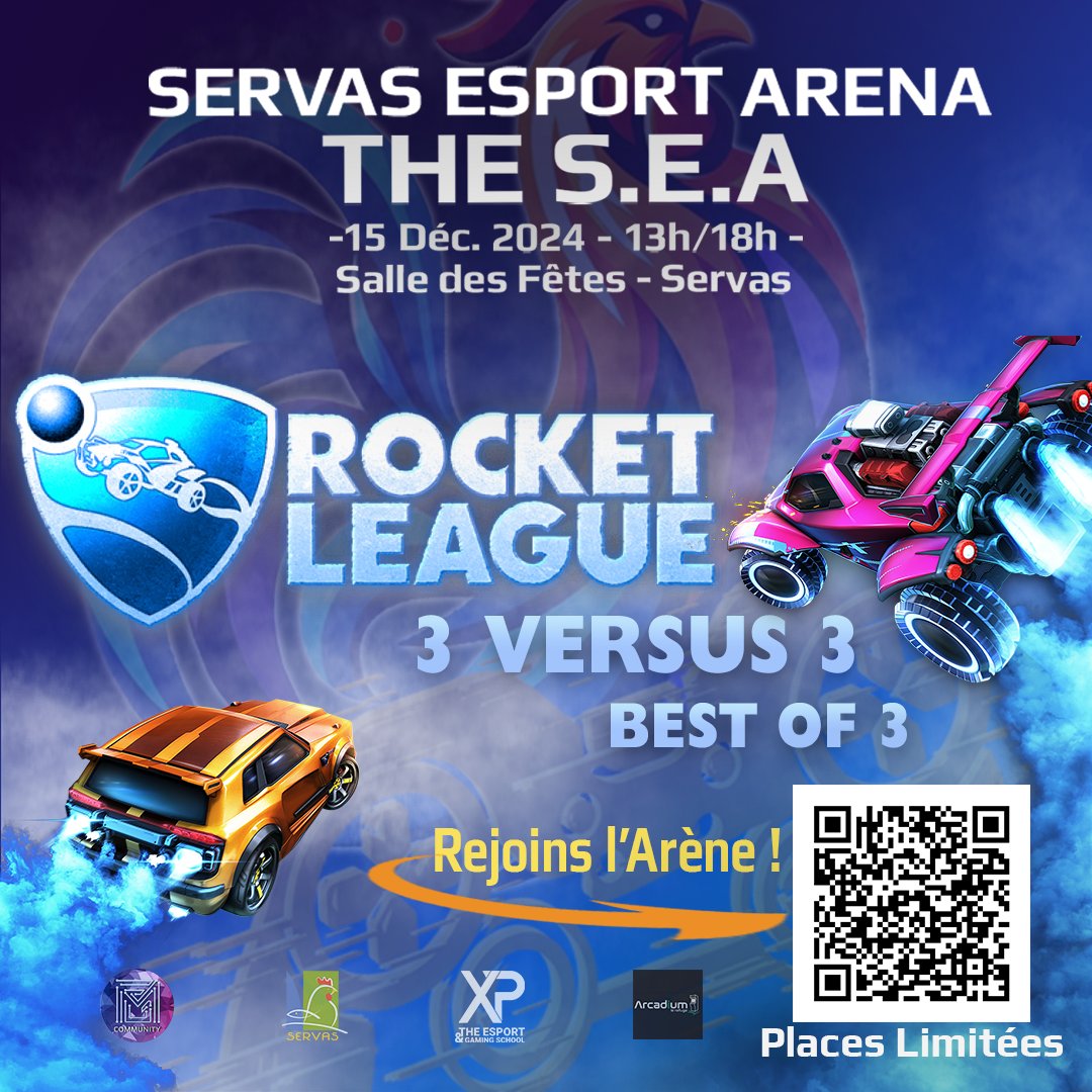 FMGCommunity's tweet image. 🎮 Tournoi Rocket League à THE SEA ! 🚗

 Affrontez les meilleurs en BO3 et montrez vos skills. 🏆
 📍 RDV 15/12 à Servas.

 👉 Infos &amp;amp; inscriptions : fb.me/e/6UVD579wn

 #RocketLeague