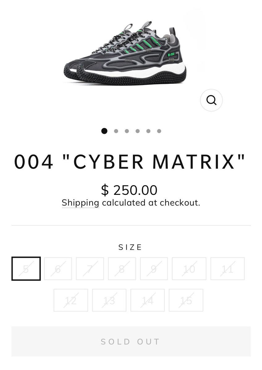 The “Cyber Matrix” 004’s Are Sold Out