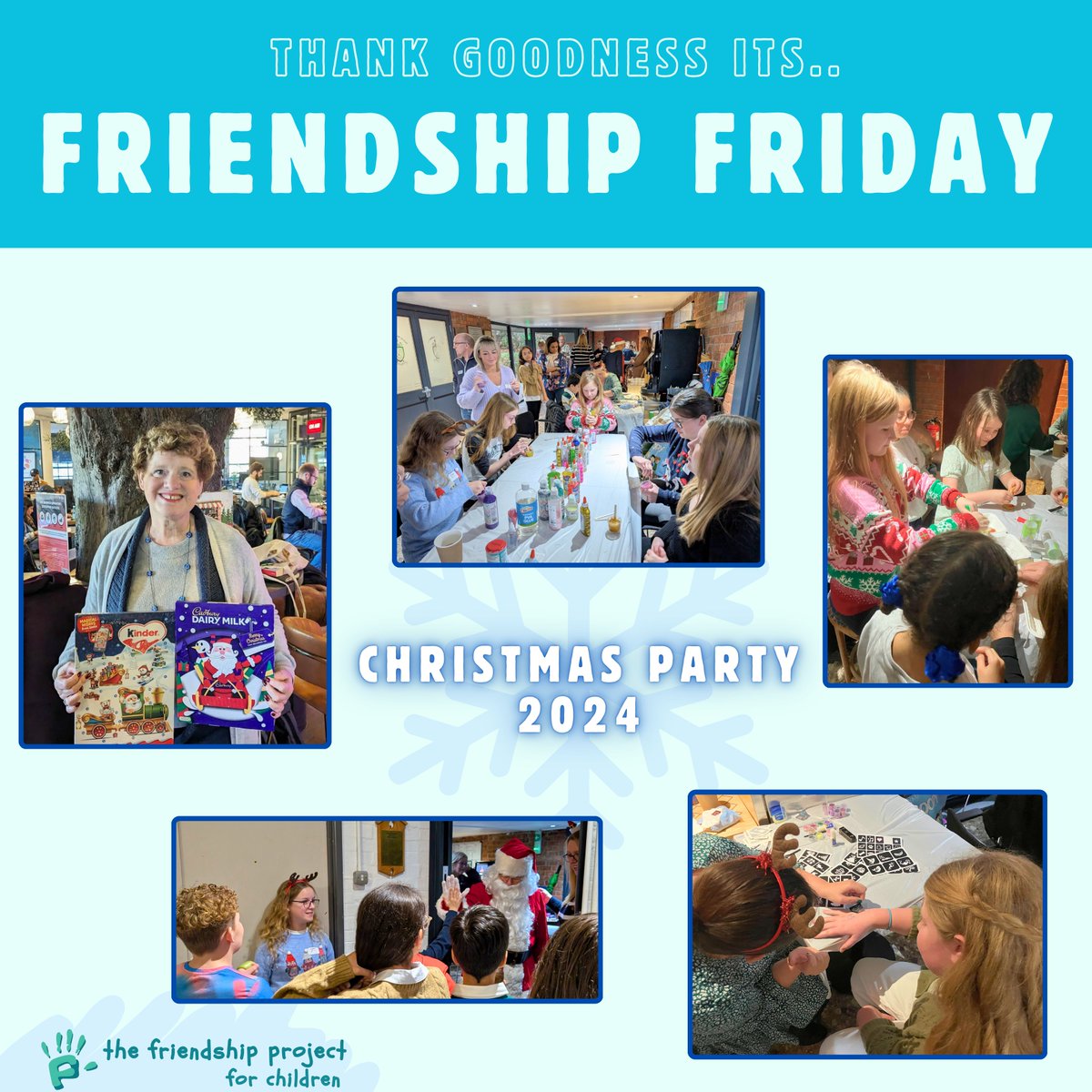 Thank Goodness It's #FriendshipFriday !!

The Young People and Volunteers had an amazing time
A BIG thank you to everyone who helped out!
#christmasparty #charity #festive