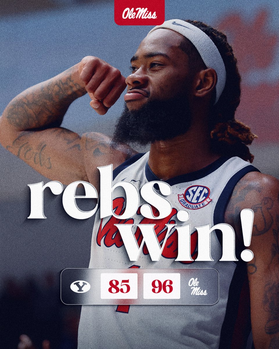 OleMissMBB's tweet photo. 6-0!

Happy Thanksgiving Rebs! 🦃

#HottyToddy x #Culture https://t.co/FLmYV44krS