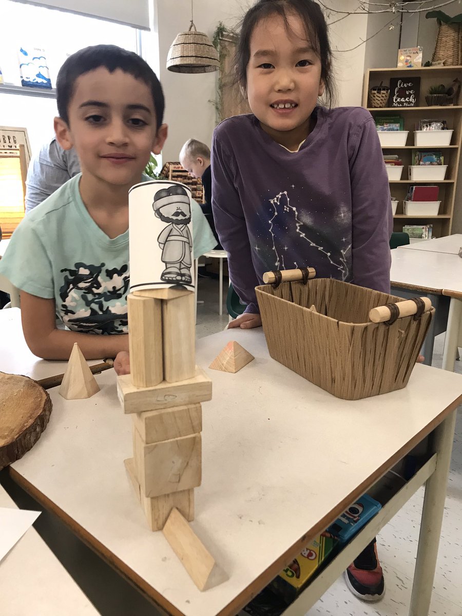 e14105's tweet photo. We read the bible story, Zacchaeus the Tax Collector. We used creativity and collaboration to build our own sycamore trees for Zacchaeus. Jesus loves everyone❤️@StJeromeOCSB https://t.co/BmQ2dmfbPM