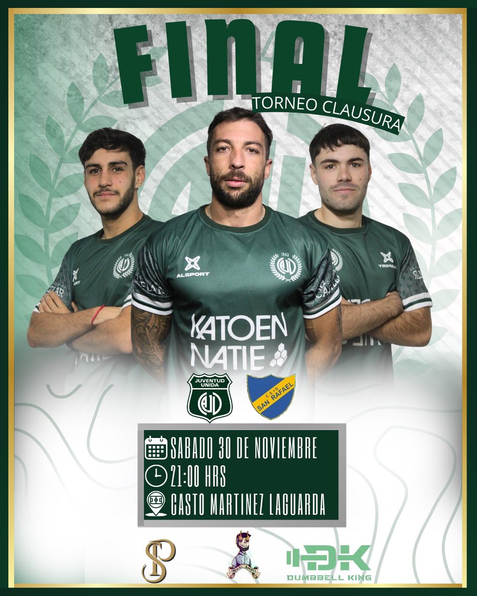 Final clausura🔜

🏟️Casto Martínez Laguarda
🆚 <a href="/sanrafael/">Ricardo</a>.1944 
🗓️ Sábado 30/11
🕘 21hs

#siempreessiempre
