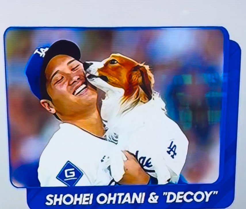 DALLASBRADEN209's tweet photo. Ohtani &amp; Decoy get a shout out on the #nationalDogshow.  #KingChuck https://t.co/cfLYuHRkZu