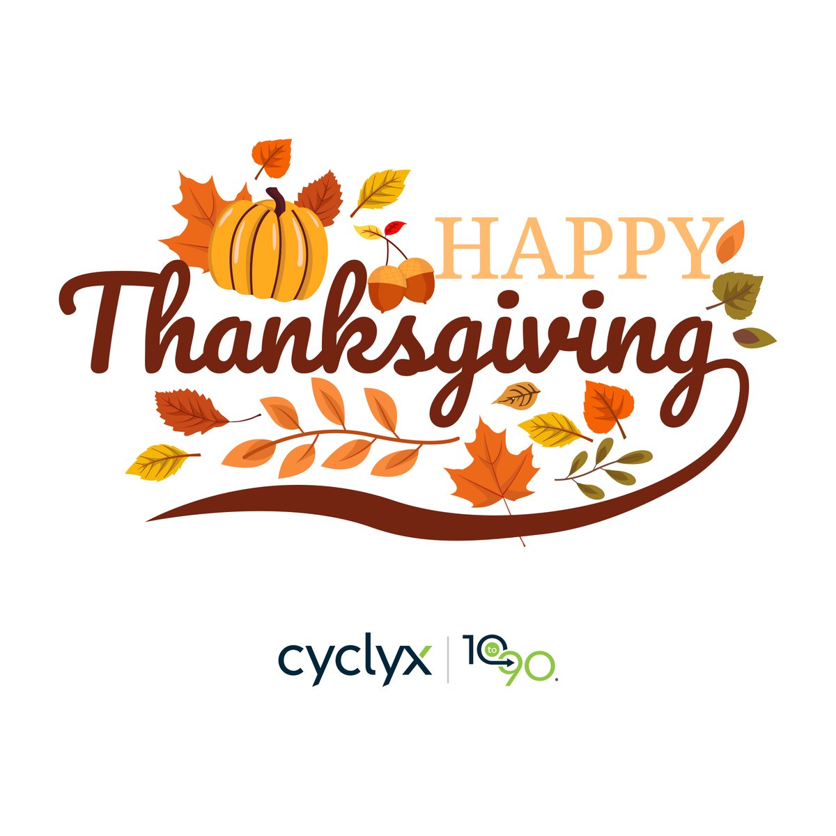 10to90's tweet photo. Happy Thanksgiving from your friends at Cyclyx! https://t.co/az02DYSTCX