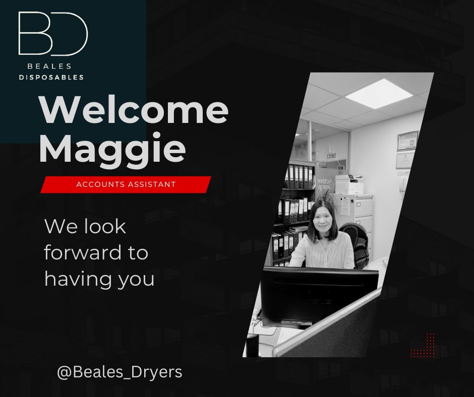 Beales_Dryers's tweet photo. We are delighted to welcome our new accounts assistant Maggie who will join our existing accounts team bringing with her a wealth of experience and knowledge.
#welcometotheteam #newteammember #growingourteam #accountsassistant #workplaceserviceproviders #activegroup https://t.co/1v6vAM7B4w