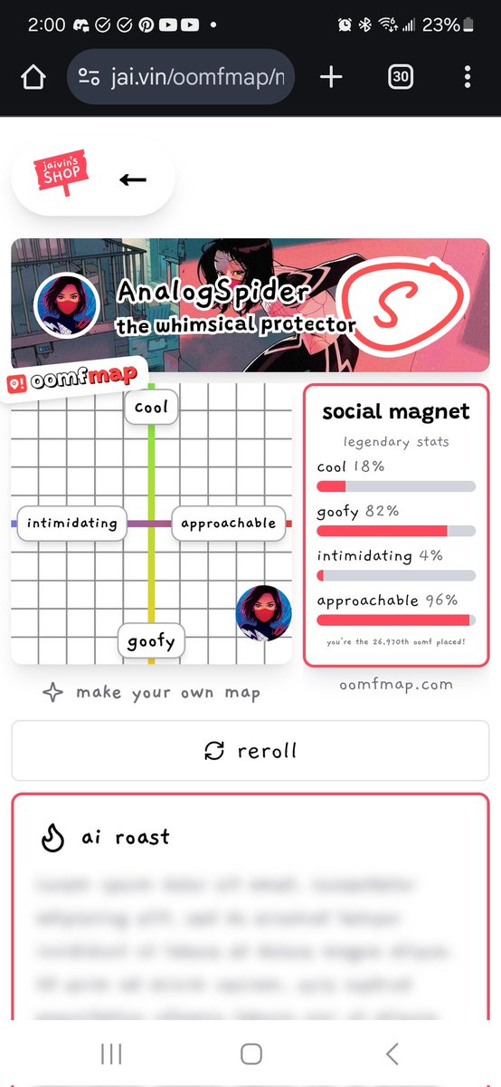 AnalogSpider's tweet image. Social magnet I am not, but this made me feel pretty good about myself.