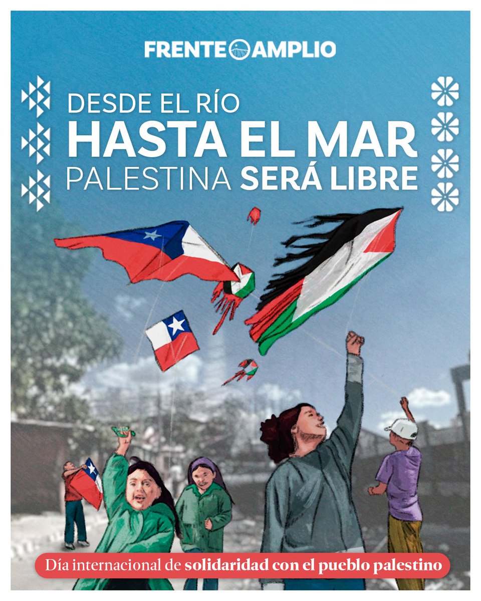 En el Día Internacional de Solidaridad con el Pueblo Palestino, desde Chile, que alberga una de las mayores comunidades palestinas en el mundo, reafirmamos nuestro compromiso con su causa. Su lucha es también la lucha por un mundo más justo y humano ¡Palestina libre! 🇵🇸✊