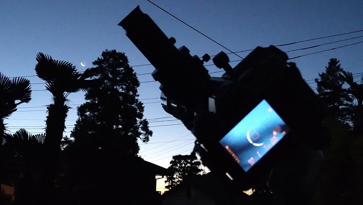 早起きしてお月見

#天文なう 
#お月見