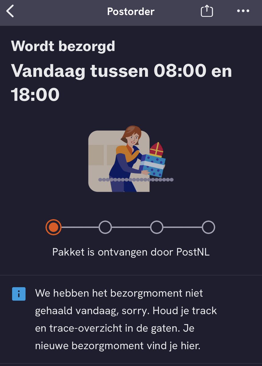 BrandonKel's tweet photo. Wanneer ik iets ontvang van @PostNL weet ik al dat de dag en tijd niet klopt 🤡 https://t.co/akgiZ2xzXR