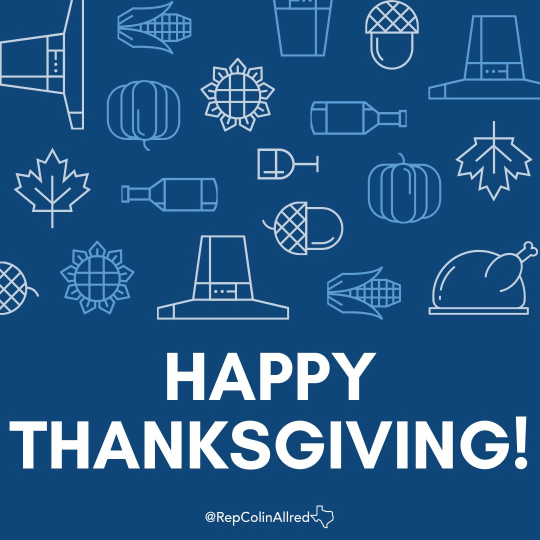 #HappyThanksgiving North Texas! I am thankful for the sacrifices of our service members, frontline workers and first responders who cannot be with their families today. I hope your holiday is filled with joy and good food.🦃