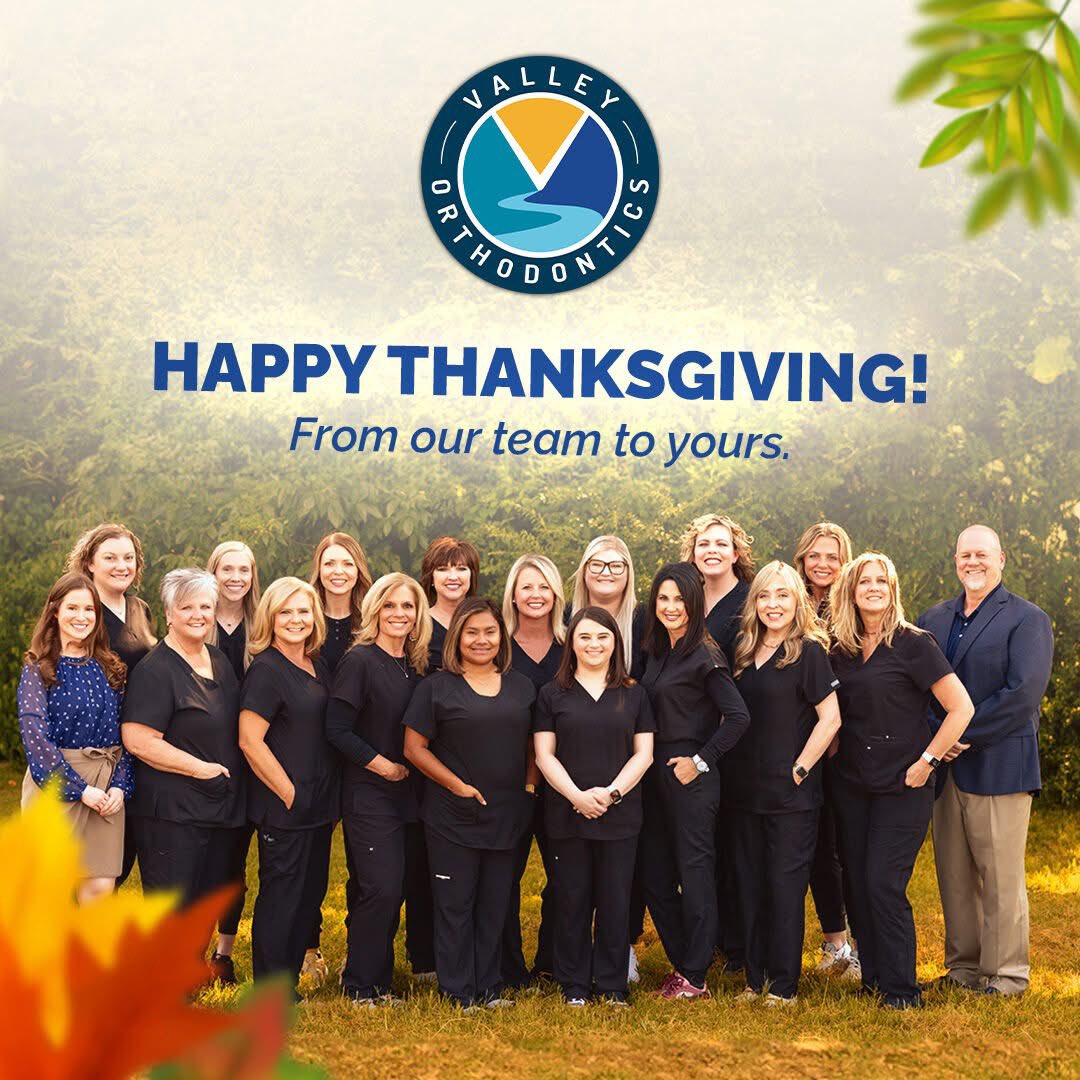 DrLewSample's tweet image. 🦷🍂 Happy Thanksgiving from the Valley Orthodontics team! We're grateful for your trust and smiles. Enjoy the holiday and don’t forget to brush after that pumpkin pie! 🥧😄

#valleyorthodontics #drlauren #drsample #hartselleal #hartselleorthodontists.