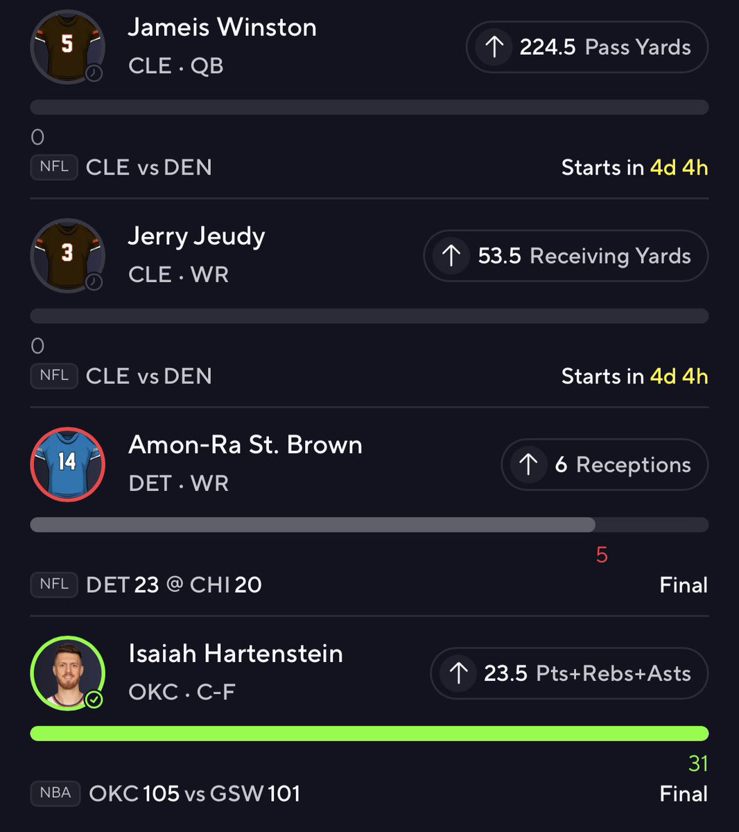 Is this even real? Hooked by 1 yard or 1 reception on 3 different slips… 🤢