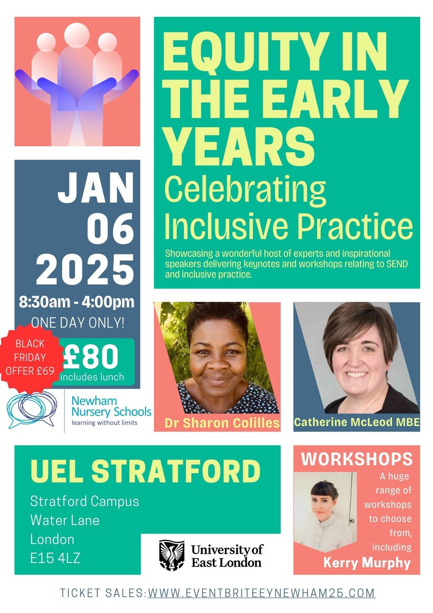 If you haven’t bought a ticket to our Early Years conference, then now’s the time to strike while the Black Friday oven is hot! Take advantage of a huge saving this weekend and we look forward to welcoming you for a day of learning and networking.
eventbrite.co.uk/e/equity-in-th…