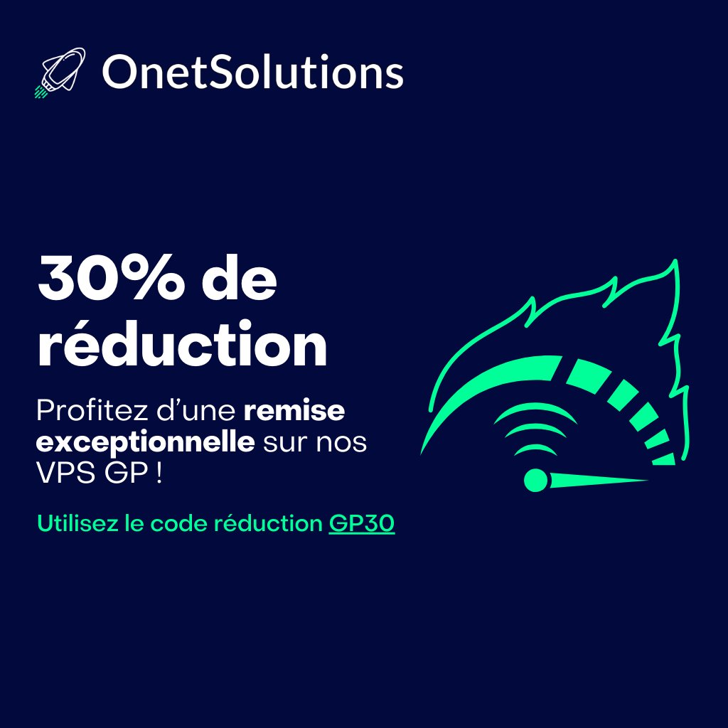 OnetSolutions's tweet image. 🔥 #BlackFriday 30% de réduction sur nos VPS GP avec le code GP30 !

onetsolutions.net/serveur-vps