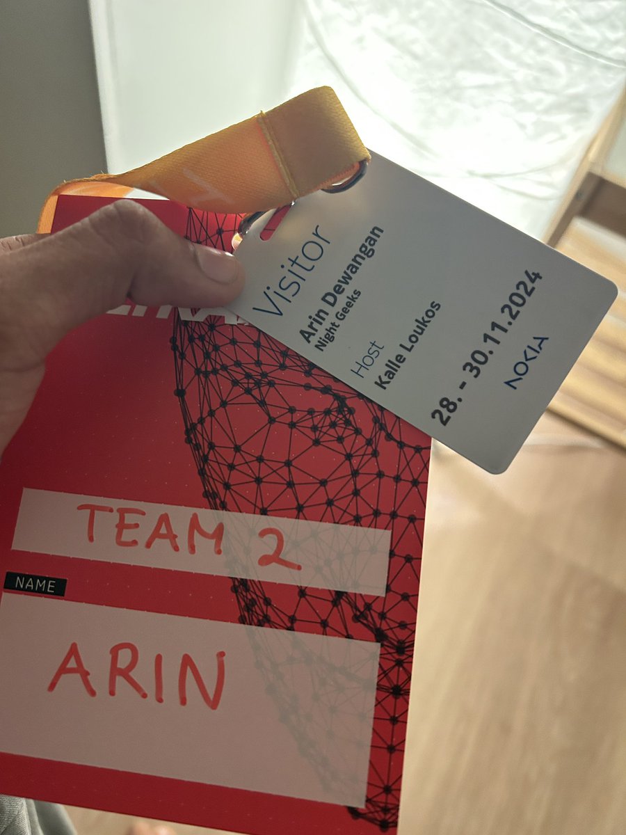 ArinDewangan's tweet image. Day 1 of the Unbreakable Connectivity Hackathon at Nokia HQ, Espoo, Finland! Excited to work with the amazing teams from Nokia and Telia. Looking forward to building great solutions together!
#NetworkAsCode #Nokia #Telia