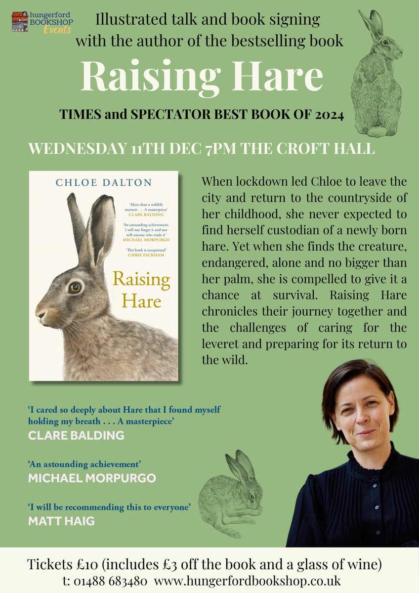 Book Vivant (@hungerfordbooks) on Twitter photo This tender, finely crafted true tale about a rescued Hare is simply wonderful. So we are so excited about our event with <a href="/chloedaltonuk/">Chloe Dalton</a> in conversation with <a href="/jojo_durrant/">Jo Durrant</a> on Dec 11th. Book your tickets! 🐇
bit.ly/41arb1g This tender, finely crafted true tale about a rescued Hare is simply wonderful. So we are so excited about our event with <a href="/chloedaltonuk/">Chloe Dalton</a> in conversation with <a href="/jojo_durrant/">Jo Durrant</a> on Dec 11th. Book your tickets! 🐇
bit.ly/41arb1g