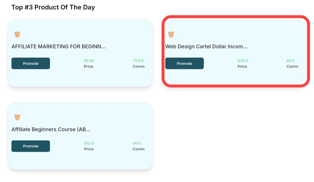 Web Design Cartel Dollar Income Program has held Top #3 Hottest Product on <a href="/StakeCut/">Stakecut</a> for the past 2 Days now... 

Search for the Product on the Marketplace of your preferred Affiliate Network and Promote for a Massive 60% commission