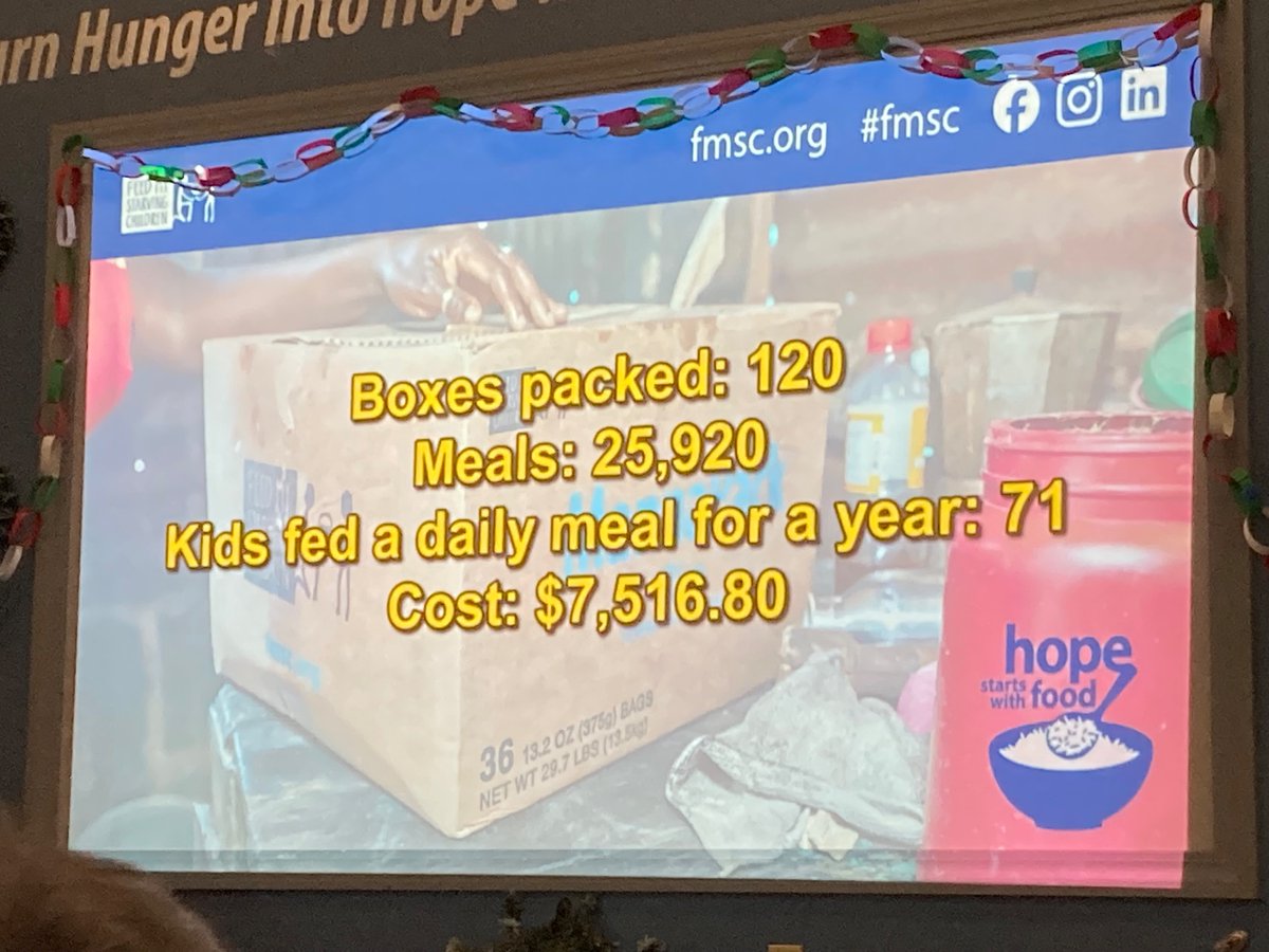 ChestnutCrested's tweet image. #fmsc @fmsc_org 
One packing session at Feed My Starving Children can make a big difference in someone’s life! 🥰