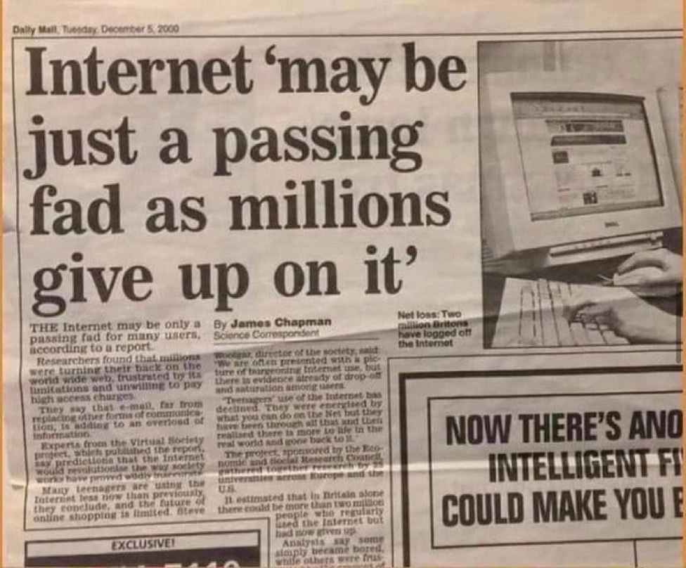 "#Bitcoin is just a fad"