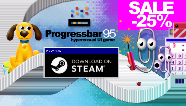 icoeye's tweet photo. The Autumn Sale! Progressbar95 is 25% off on Steam
https://t.co/p9FT191TQF

#SteamAutumnSale #indiegame #progressbar95 https://t.co/QSFzgFtbzX