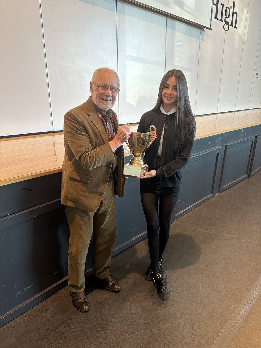 On Monday I visited Denny High School to present Corri McGougan with the Paul Canavan Memorial Cup, named after my son, who died in Strathcarron Hospice in 1989 at  age of 16. The Cup goes to first runner aged 16 or under to finish the annual Strathcarron 10k. Well done,Corri !