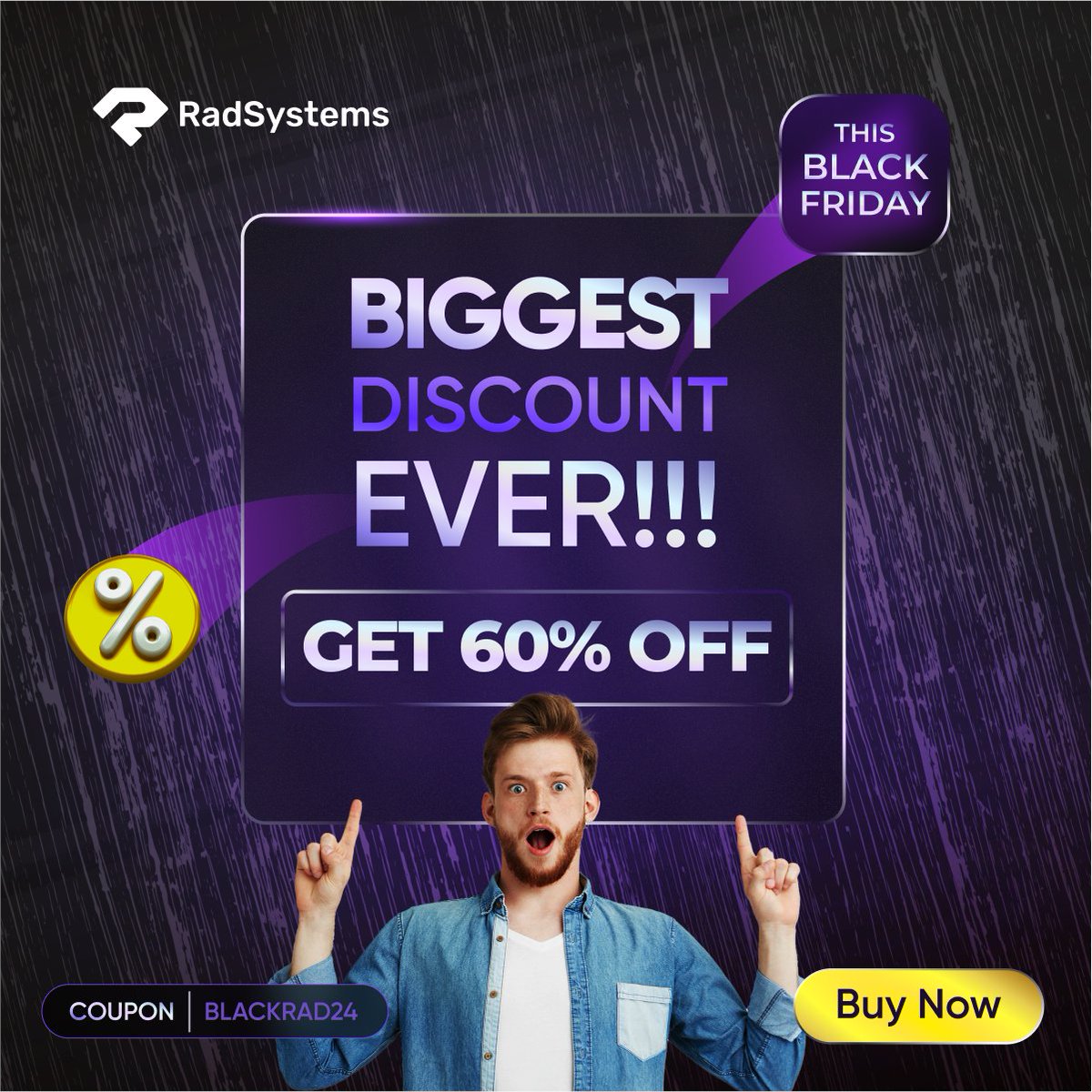 myradsystems's tweet image. This Black Friday, Supercharge Your Development with RadSystems at 60% Off!
Offer Details:
🎯 Discount: 60% OFF
🎯 Coupon Code: BLACKRAD24
🎯 Offer Validity: Black Friday Only – November 29, 2024
Visit: radsystems.io/pricing
#BlackFridayDeals #blackfriday #Discounts