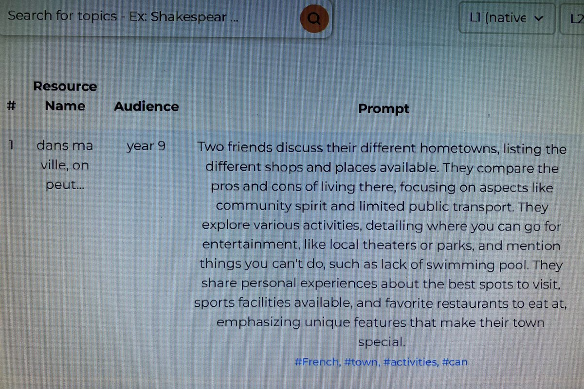 👩🏻‍💻Playing around with <a href="/LingoteachAI/">Lingoteach.ai</a> 
So easy to start, with an optional AI input on prompts, and thorough offer with lots of exercise options, including listening tasks. Loving it so far! 🤩 #mfltwitterati