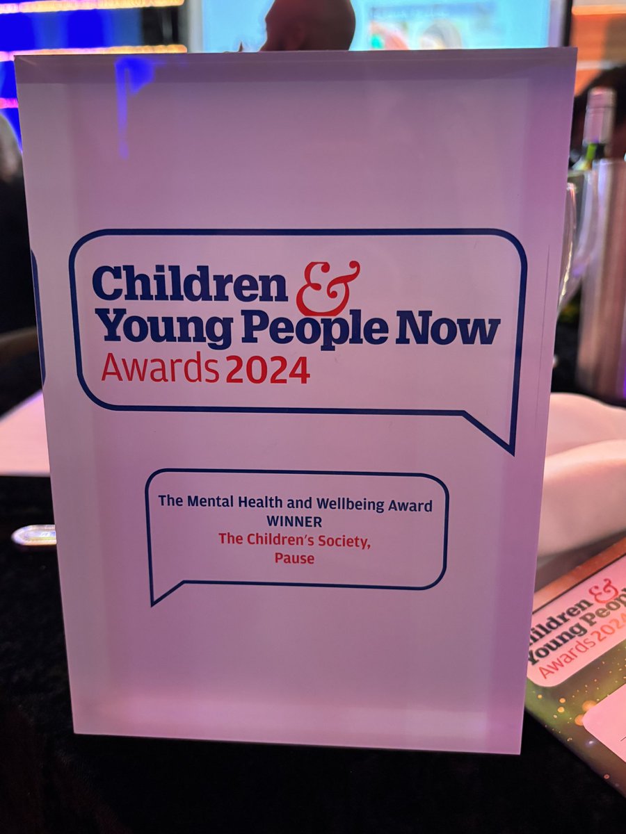 We only went and won, so proud of the Pause Team in Birmingham <a href="/childrensociety/">The Children's Society</a> winning The Mental Heath &amp; Wellbeing Award, making a difference with so many young people #CYPNowAwards 2024 <a href="/cypnow/">Children & Young People Now</a>