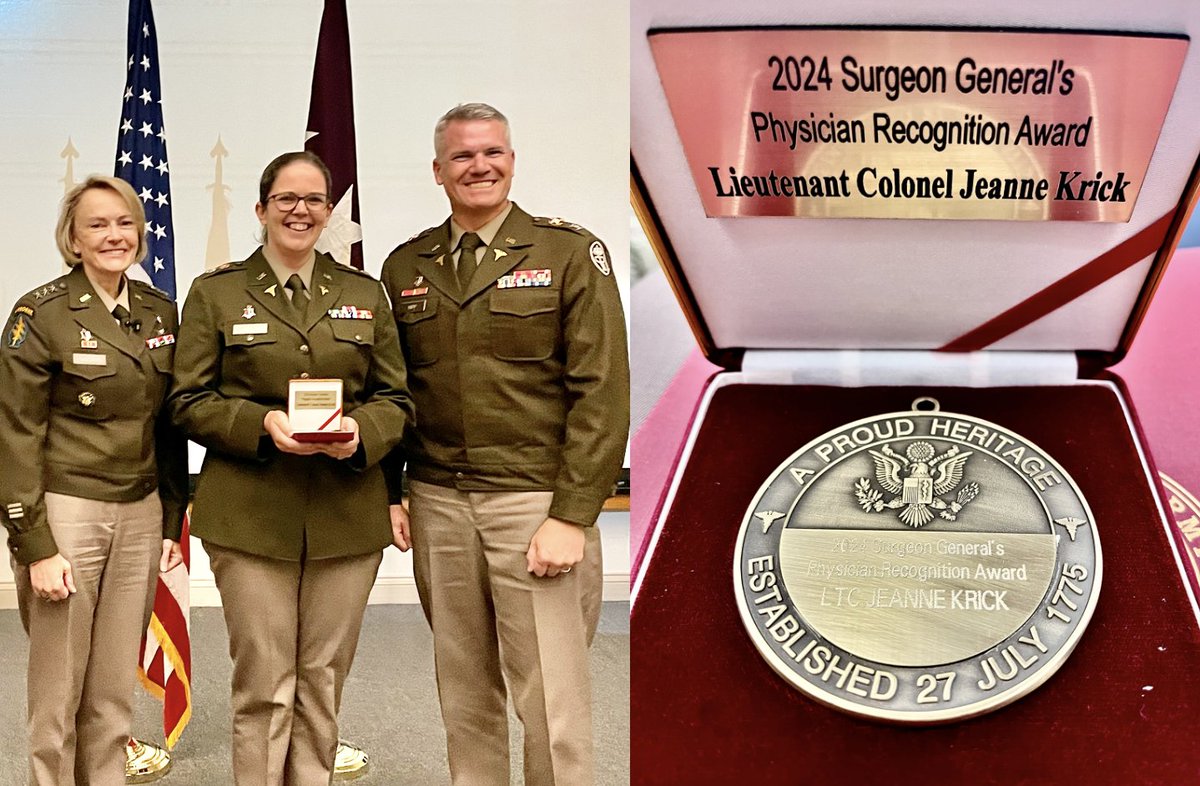USU Health Professions Education (@usu_hpe) on Twitter photo #Thankful for LTC Jeanne Krick Medical Ethics Consultant to the Army Surgeon General and MHPE Candidate, who received the Army Surgeon General's Physician Recognition Award. Well deserved and well done, Dr. Krick! #Thanksgiving2024 <a href="/USUhealthsci/">Uniformed Services University</a> #Thankful for LTC Jeanne Krick Medical Ethics Consultant to the Army Surgeon General and MHPE Candidate, who received the Army Surgeon General's Physician Recognition Award. Well deserved and well done, Dr. Krick! #Thanksgiving2024 <a href="/USUhealthsci/">Uniformed Services University</a>